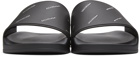 Balenciaga Black Pool Slides