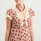 RIXO Women's Lacie Floral Mini Dress in Eva Floral Cream