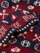 BODE - Embellished Jacquard-Knit Baby Alpaca Scarf