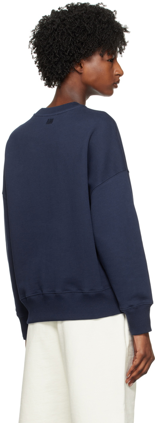 AMI Alexandre Mattiussi SSENSE Exclusive Blue Ami de Cœur Sweatshirt