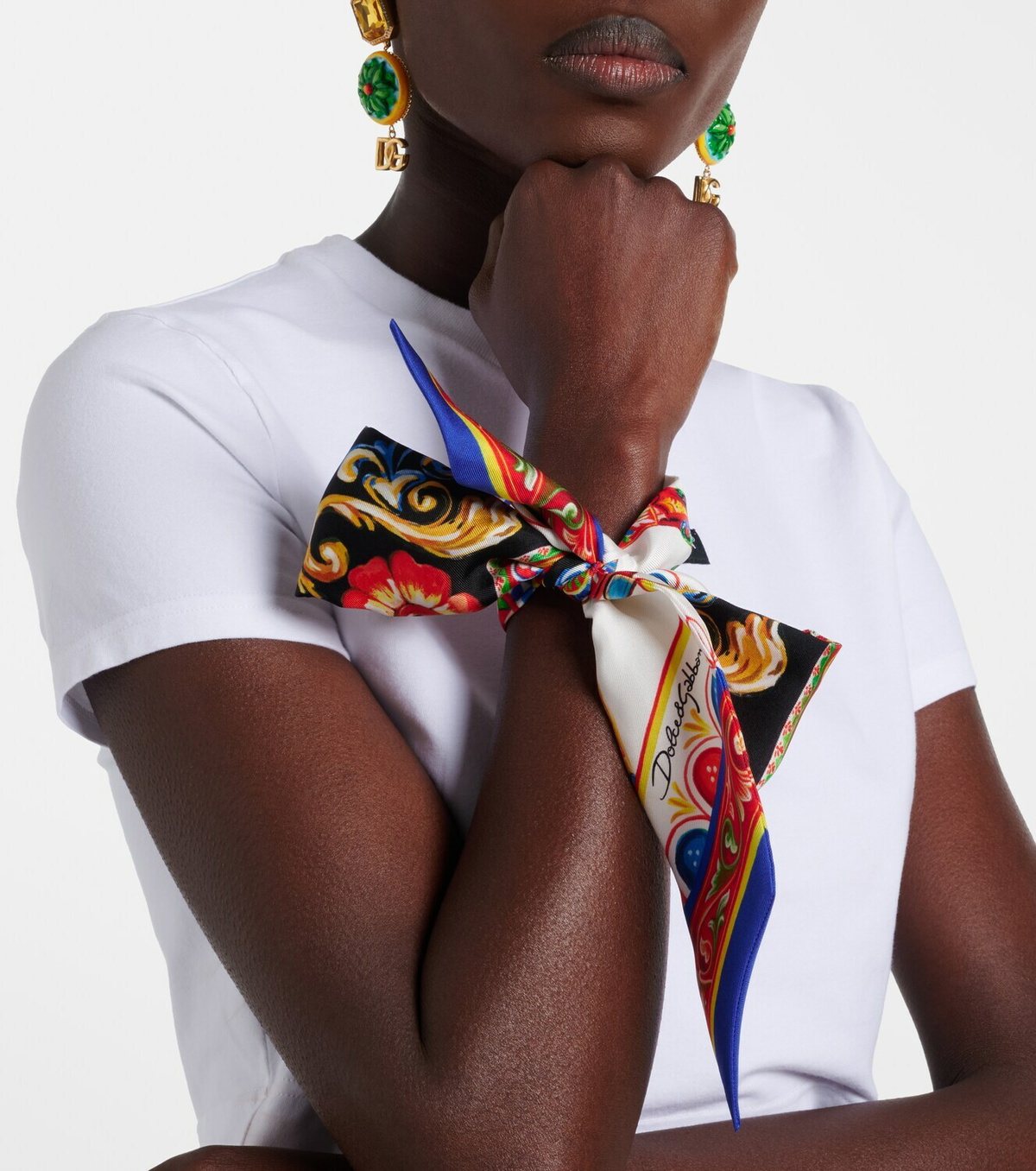 Dolce&Gabbana Carretto silk twill scarf