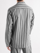 Oliver Spencer Loungewear - Striped Cotton Pyjama Shirt - Gray