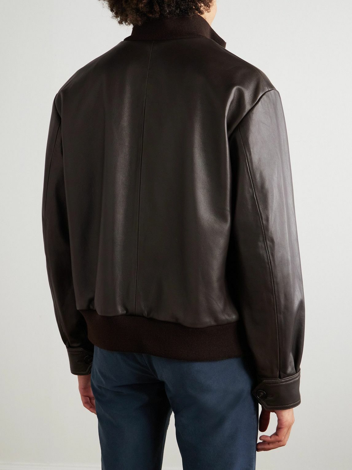 Incotex - Leather Jacket - Brown
