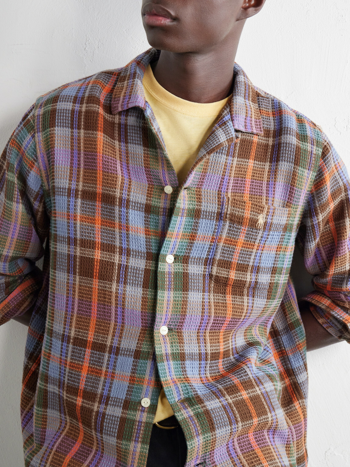 Polo Ralph Lauren - Checked Cotton-Waffle Shirt - Brown