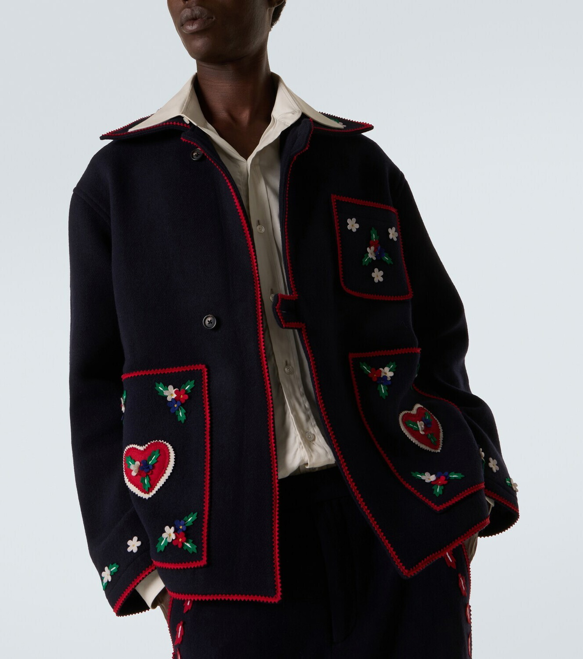 Bode Carroll embroidered wool jacket Bode