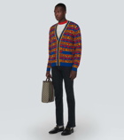Gucci Intarsia striped cotton and wool cardigan
