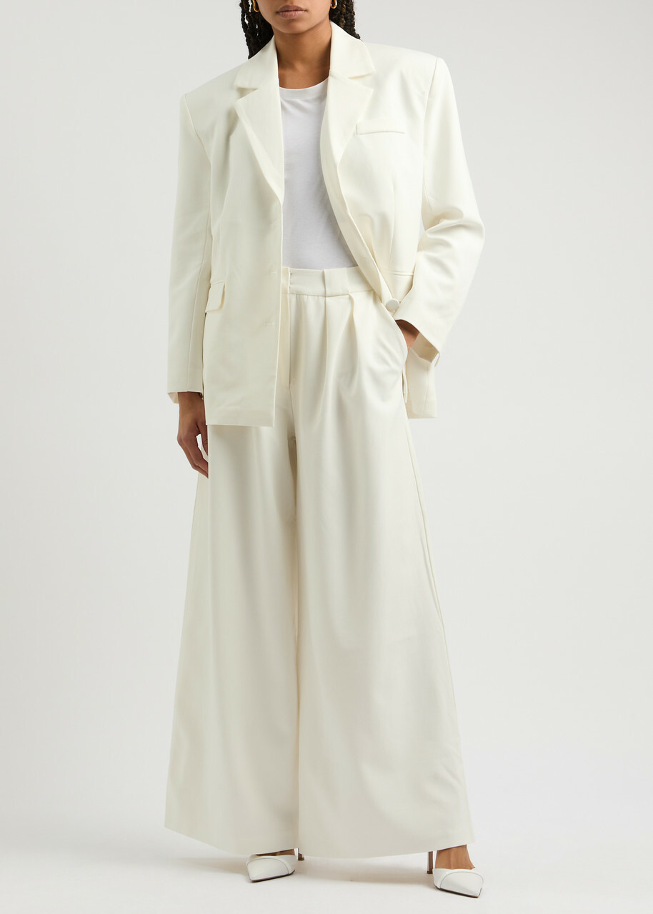 Aexae Wide-leg Wool Trousers White XS (UK6 / XS)