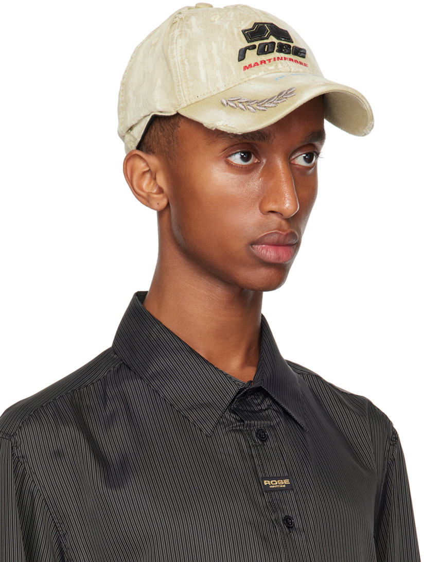 Martine Rose Beige Rolled Back Cap Martine Rose