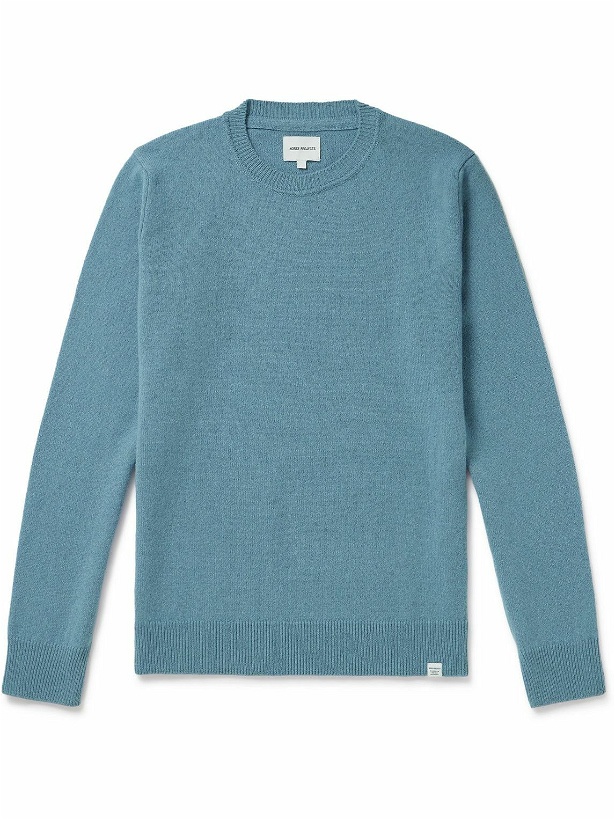 Photo: Norse Projects - Sigfred Brushed-Wool Sweater - Blue