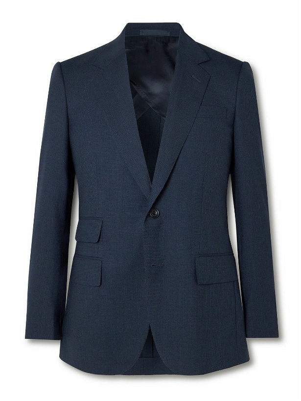 Photo: Kingsman - Checked Wool Suit Jacket - Blue
