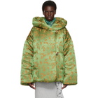 Dries Van Noten Green & Orange Floral Jacket