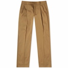 Norse Projects Men's Christopher Relaxed Pleated Trouser in Utility Khaki