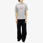 A.P.C. Men's CNY Fire T-Shirt in Heather Grey