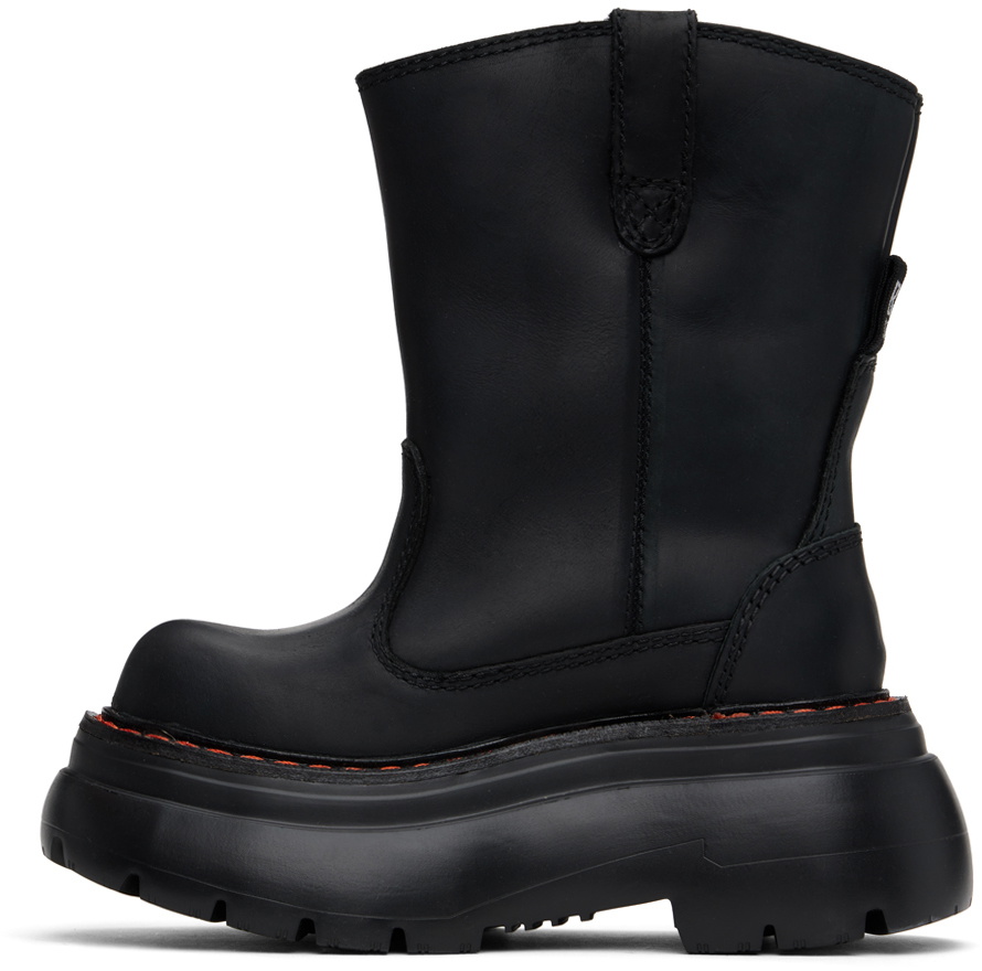 R13 Black Chunky Workwear Boots R13