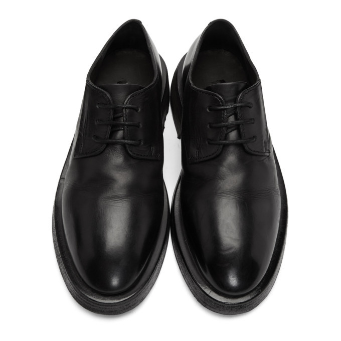 Mens Marsell Black Mentone Derbys- Size 44. Marsèll Leather Mentone Derby Shoe in Black | Santa Fe Dry  main image 3