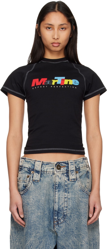 Photo: Martine Rose Black Raglan Shrunken T-shirt