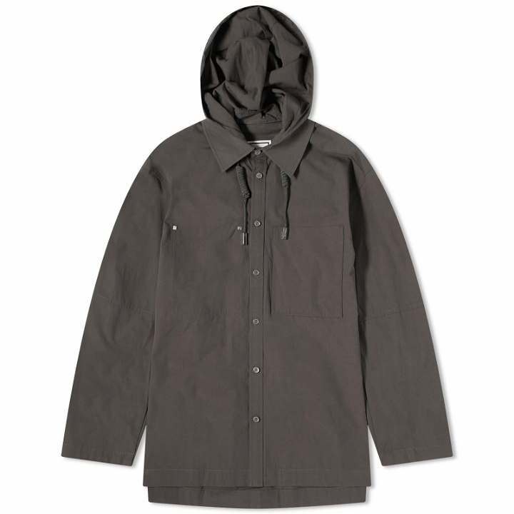 Photo: Wooyoungmi Men's Hooded Overshirt in Grey