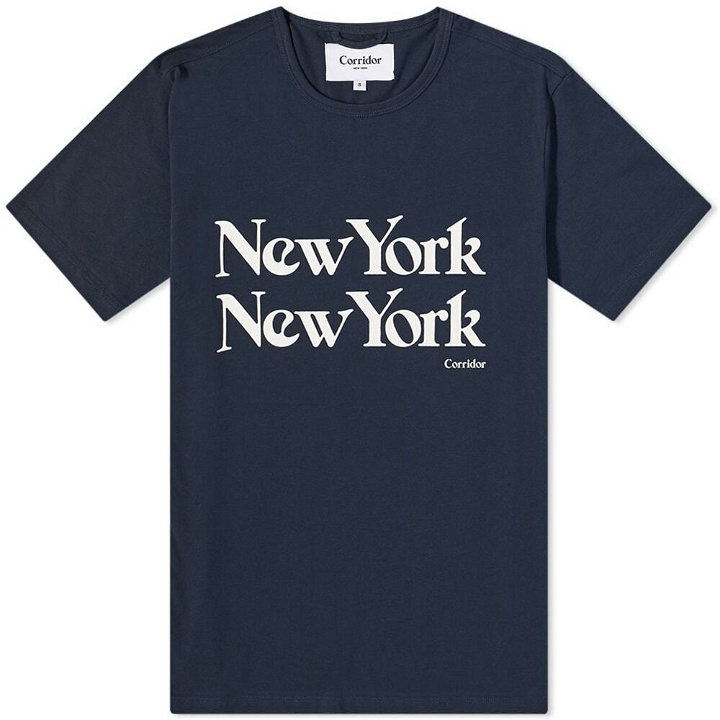 Photo: Corridor Men's New York New York T-Shirt in Midnight Navy