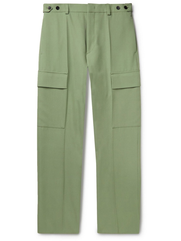Photo: Jil Sander - Straight-Leg Wool-Twill Cargo Trousers - Green