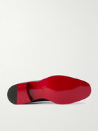 Christian Louboutin - Chambeliss Embellished Croc-Effect Leather Derby Shoes - Black