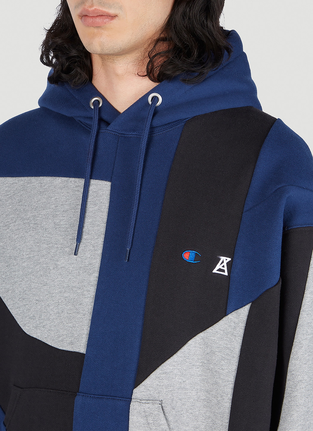 Champion x Anrealage Contrast Panel Hooded Sweatshirt