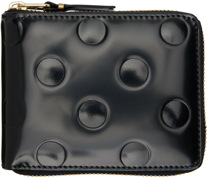 Photo: COMME des GARÇONS WALLETS Black Dots Embossed Leather Wallet