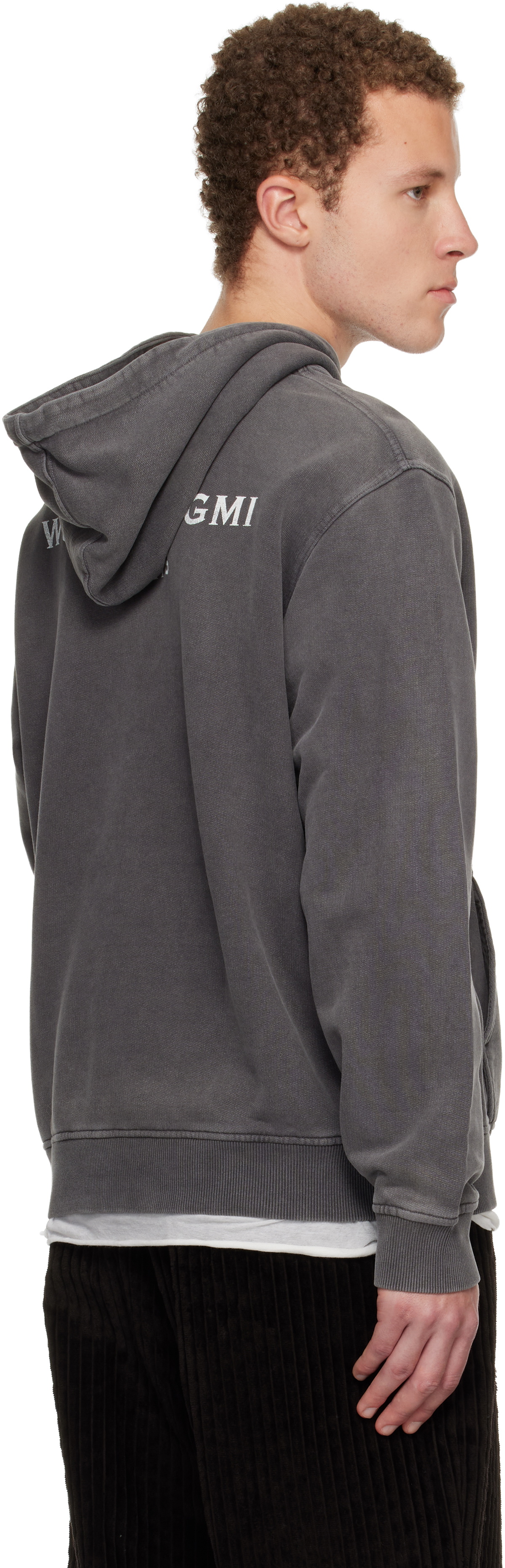 WOOYOUNGMI Gray Back Logo Hoodie