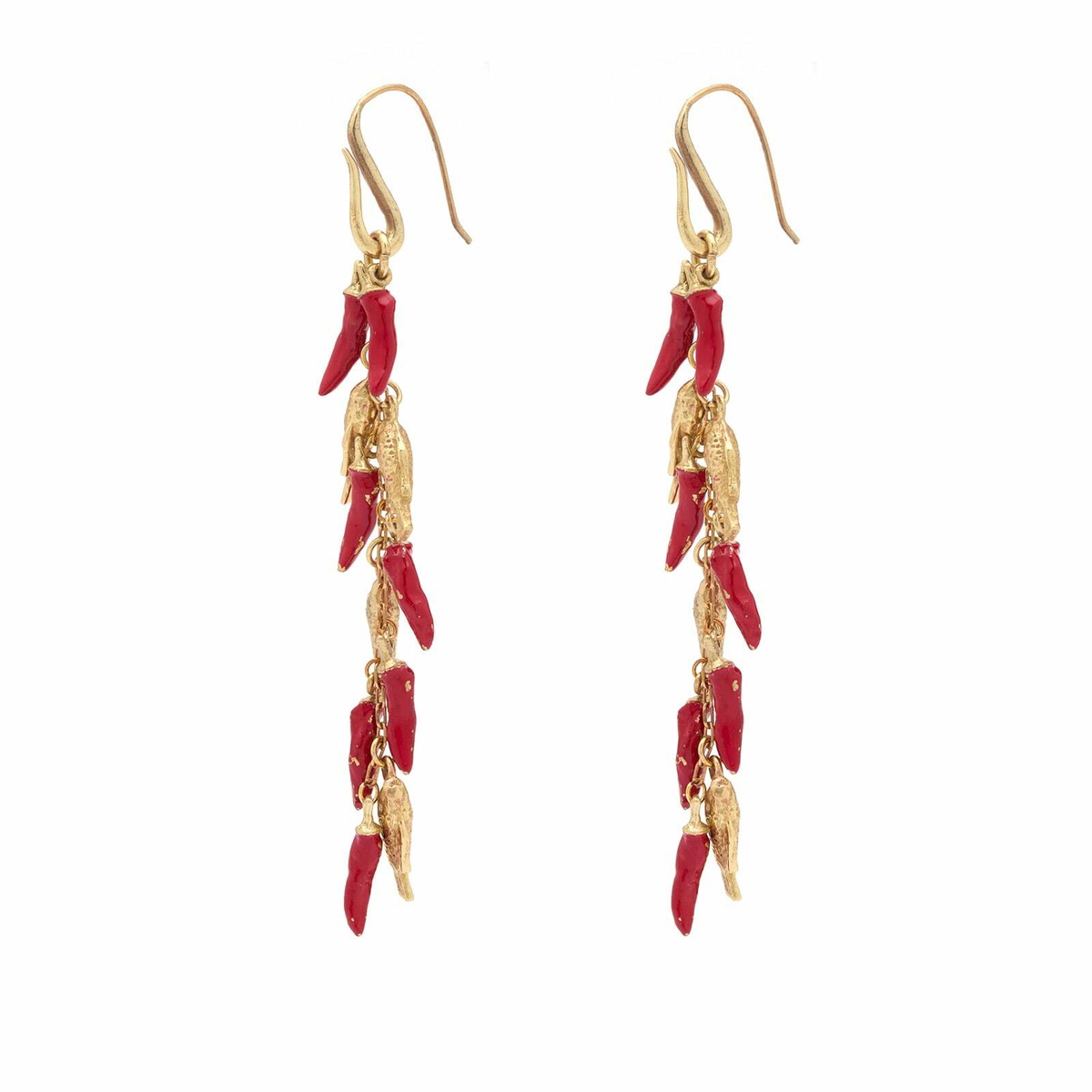 ALÉMAIS Women's Tesori Chilli & Fish Drop Earrings in Gold 