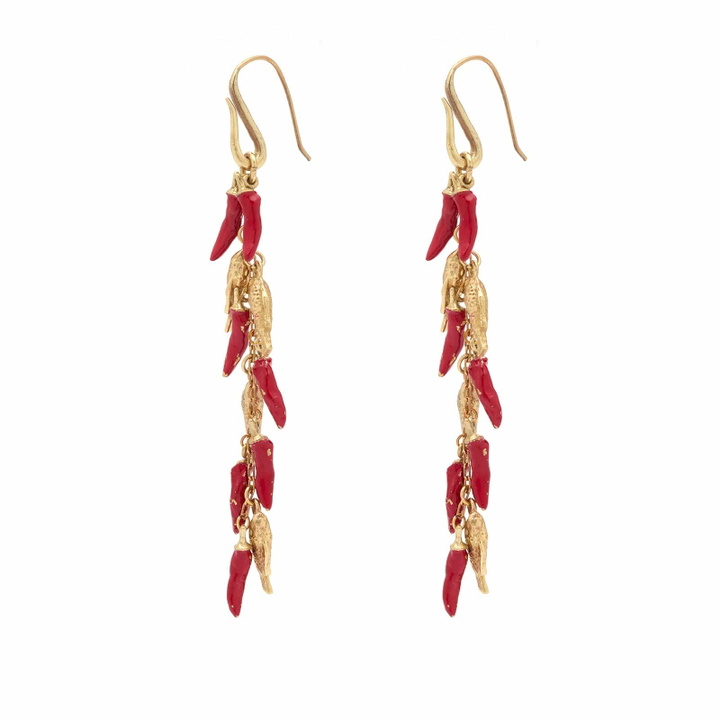 Photo: ALÉMAIS Women's Tesori Chilli & Fish Drop Earrings in Gold 