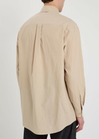 Lemaire Double-pocket Cotton Shirt Beige