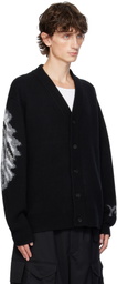 Y-3 Black Graphic Knit Cardigan