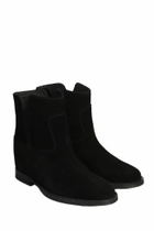 Via Roma 15 Ankle Boots Inside Wedge In Black Suede