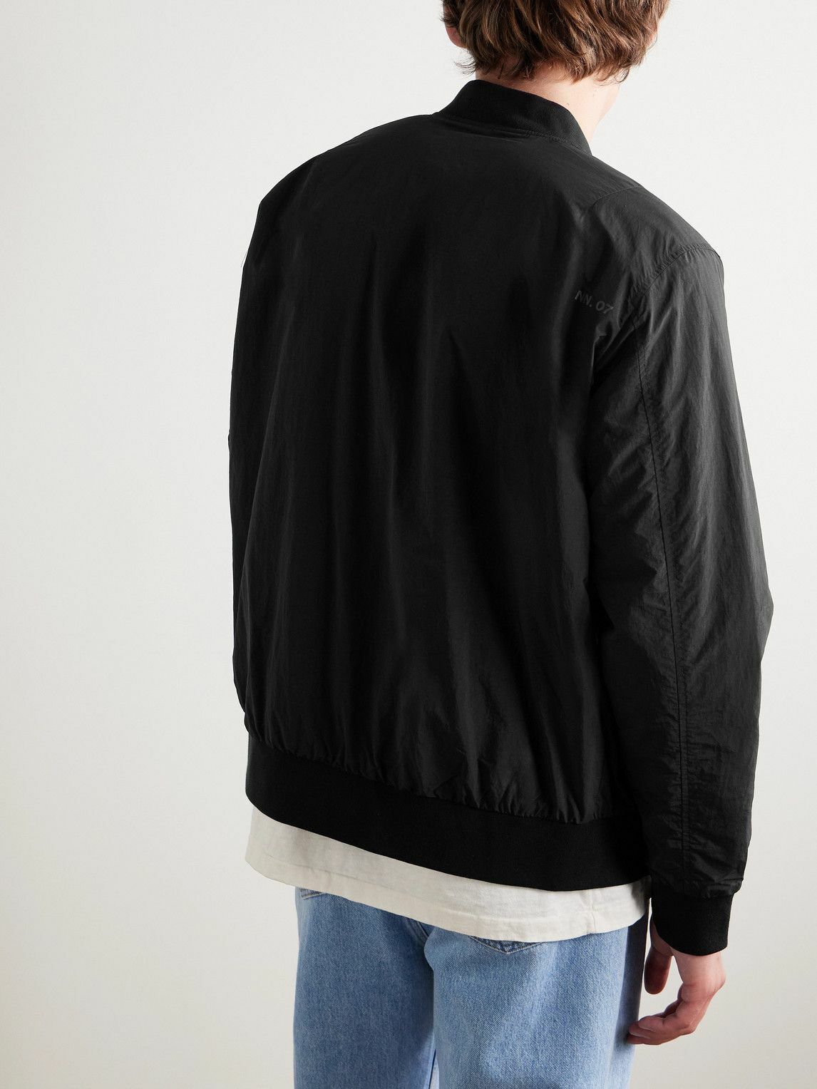 NN07 - Dixon 8280 Recycled-Shell Bomber Jacket - Black