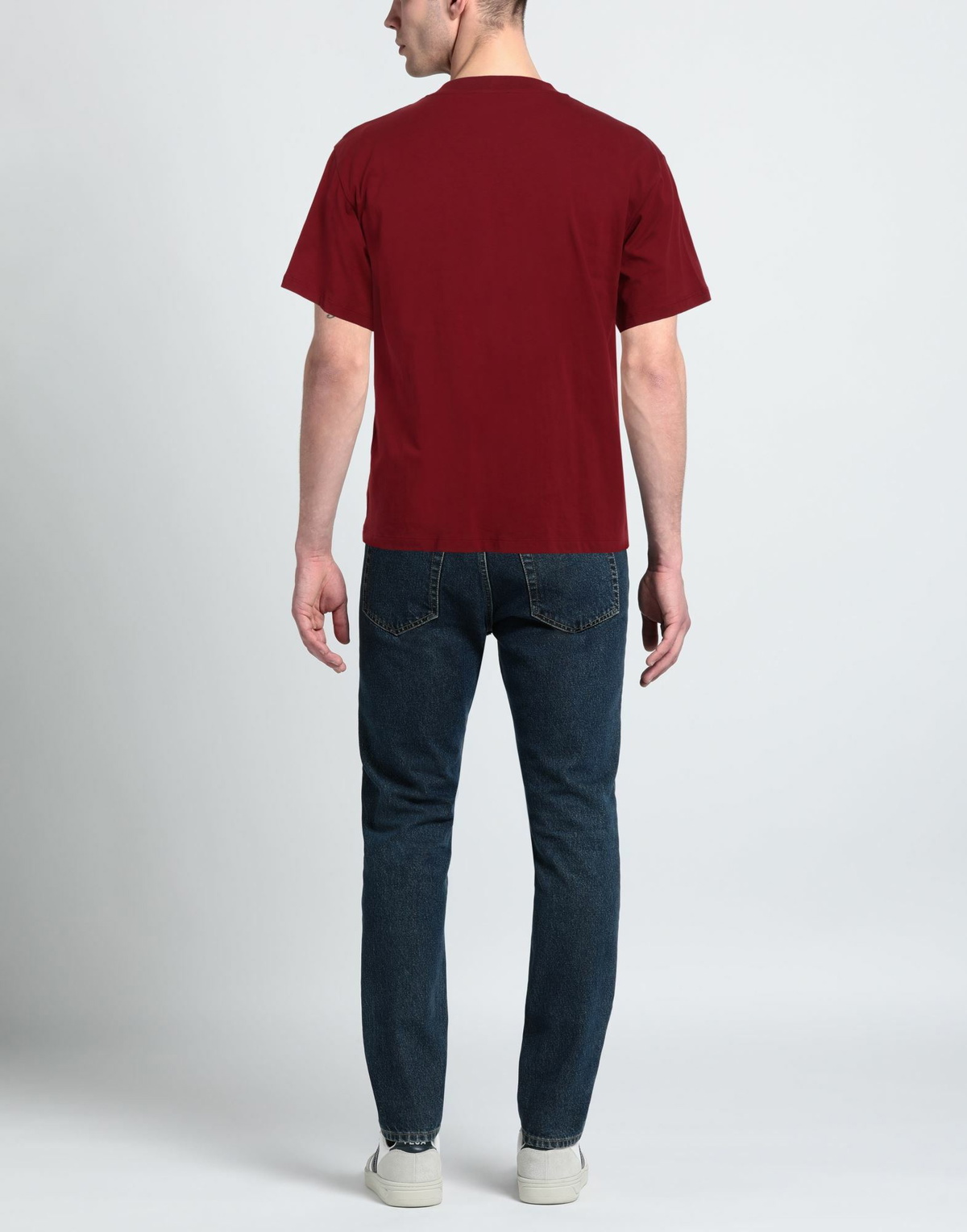 Sandro Mens T-shirt Burgundy