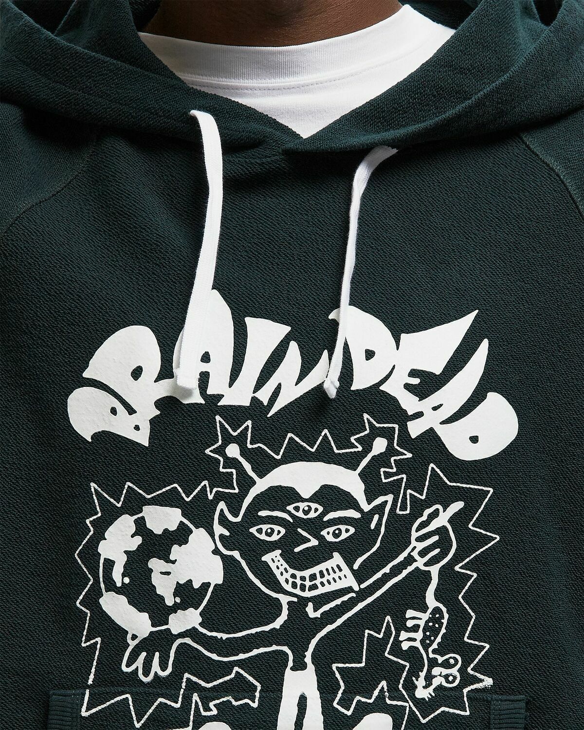 Brain Dead GLOBAL SHOCK HOODIE Green Mens Hoody