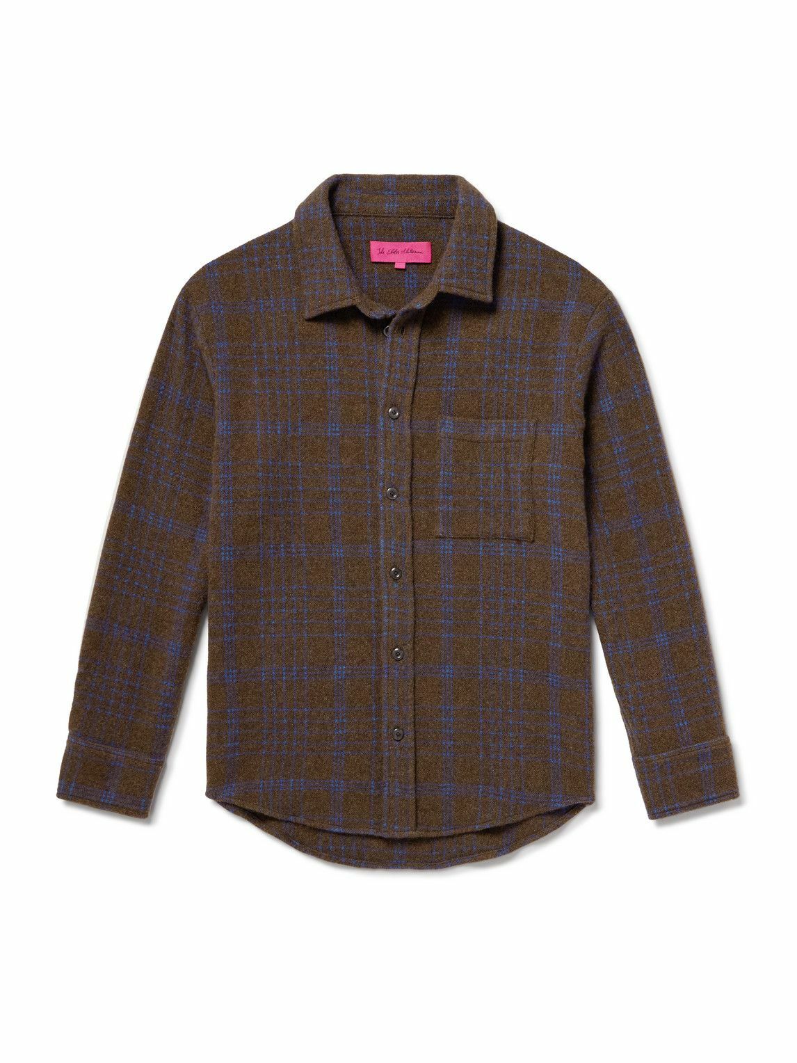The Elder Statesman - Checked Cashmere Overshirt - Brown