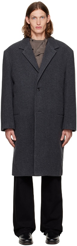 Photo: LEMAIRE Gray Chesterfield Coat