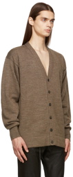 Maison Margiela Brown Elbow Patch Cardigan