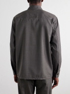 NN07 - Freddy 10071 Checked Basketweave Wool-Blend Shirt - Gray