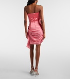 Alex Perry Draped silk corset dress