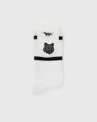 Maison Kitsune BOLD FOX HEAD SPORTY SOCKS White Men