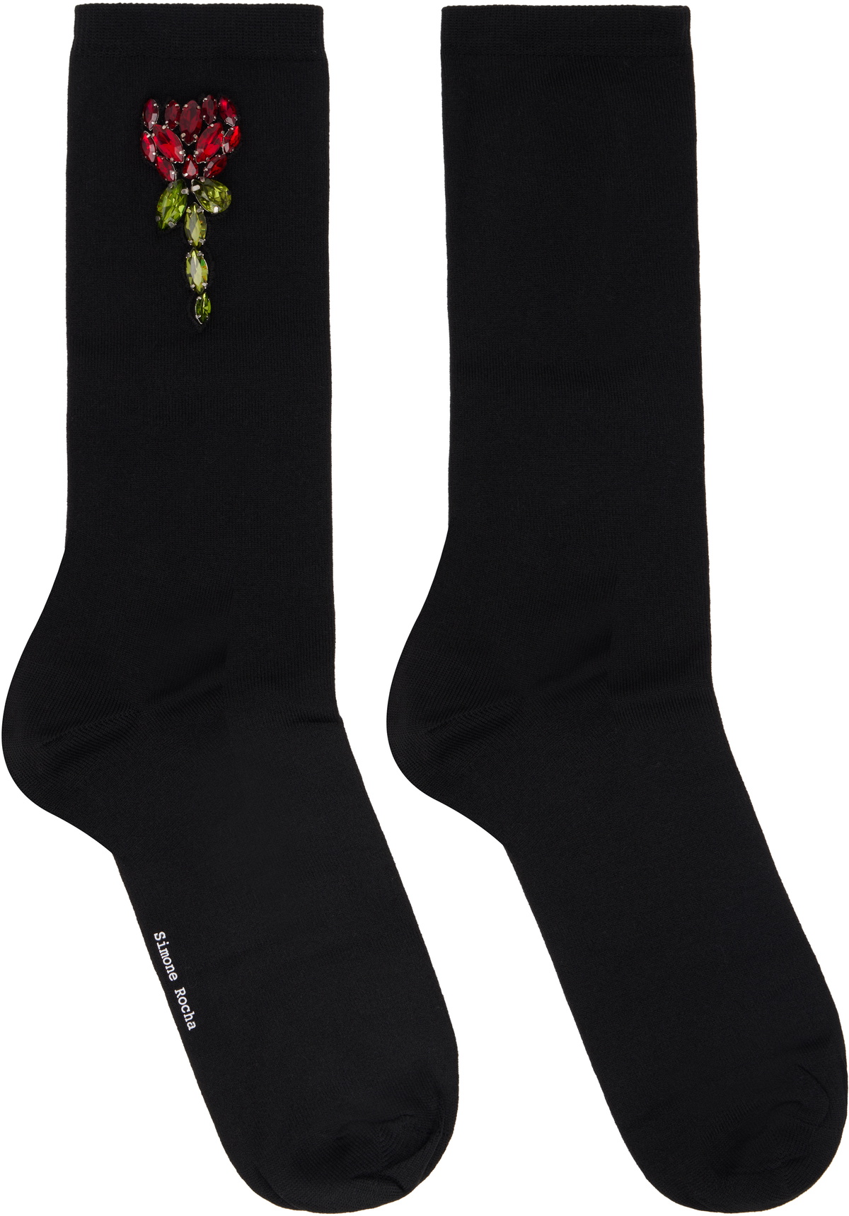 Simone Rocha Black Open Toe Socks Simone Rocha