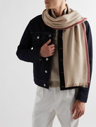 Brunello Cucinelli - Fringed Striped Wool and Cashmere-Blend Scarf