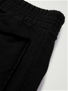 Les Tien - Straight-Leg Garment-Dyed Cotton-Jersey Drawstring Shorts - Black