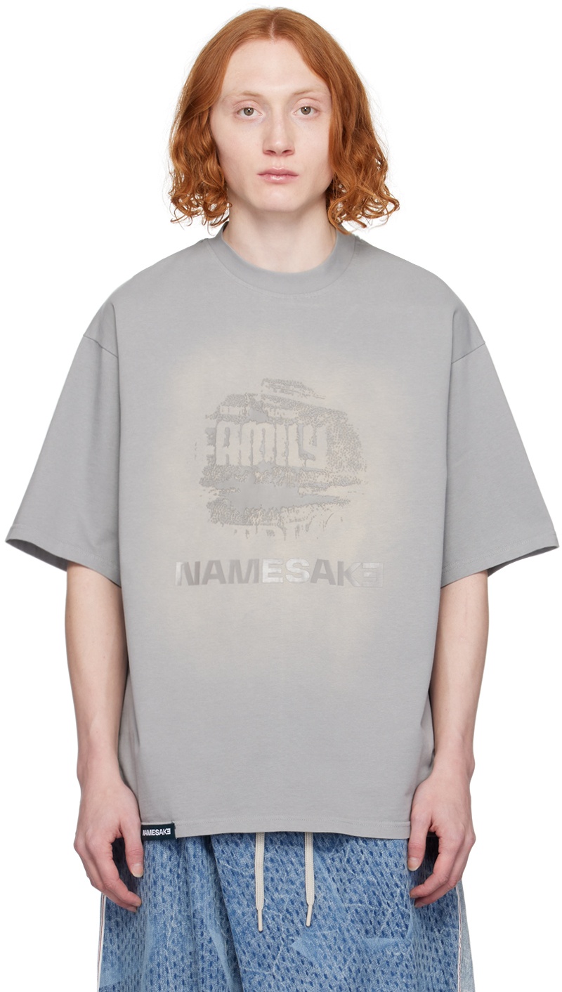 Photo: NAMESAKE Gray Reverse Sava Ball Splash T-Shirt