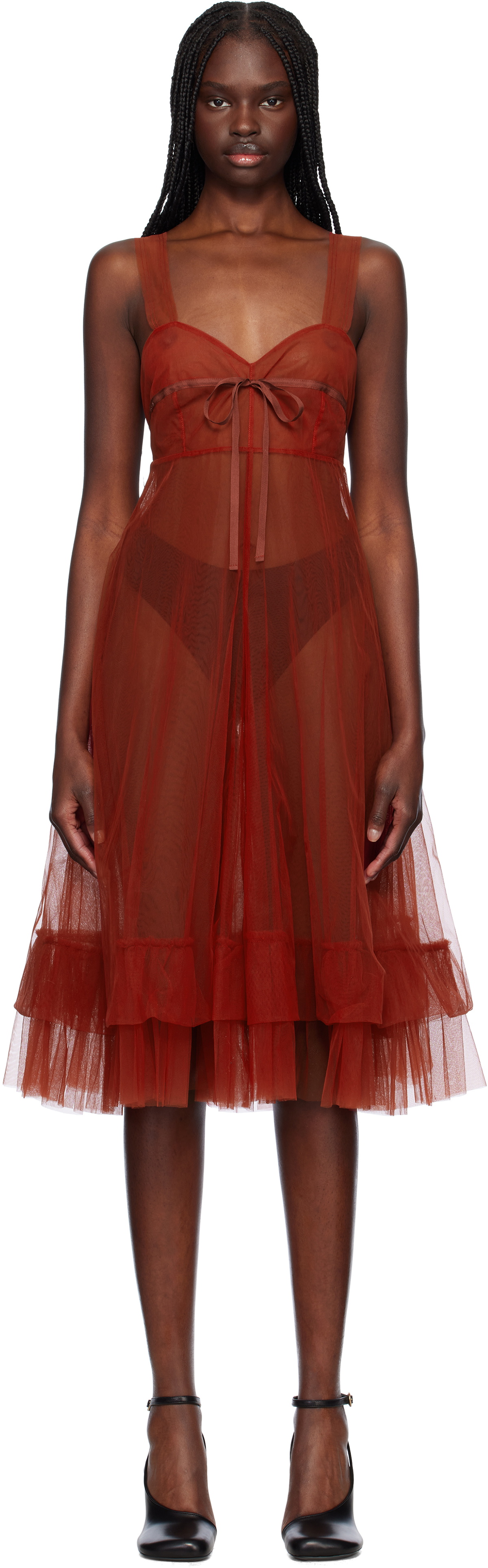 Renaissance Renaissance Red Benny Midi Dress