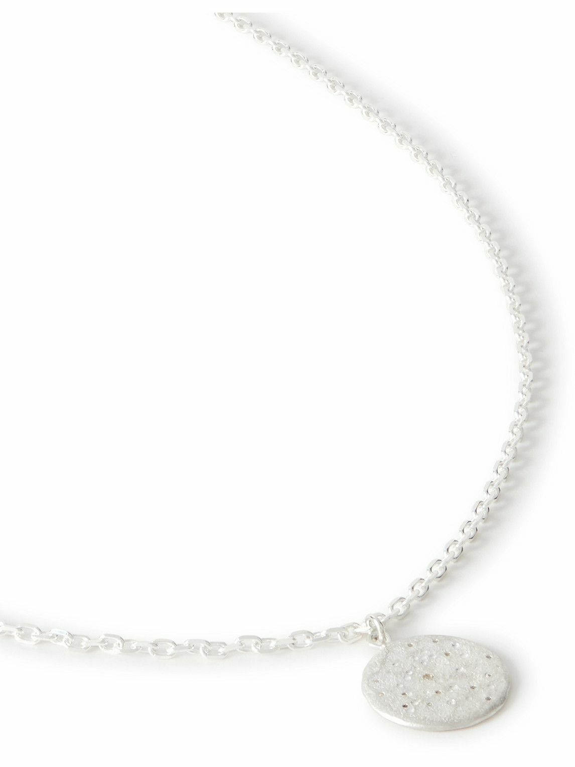 Mikia - Polaris Sterling Silver Diamond Pendant Necklace