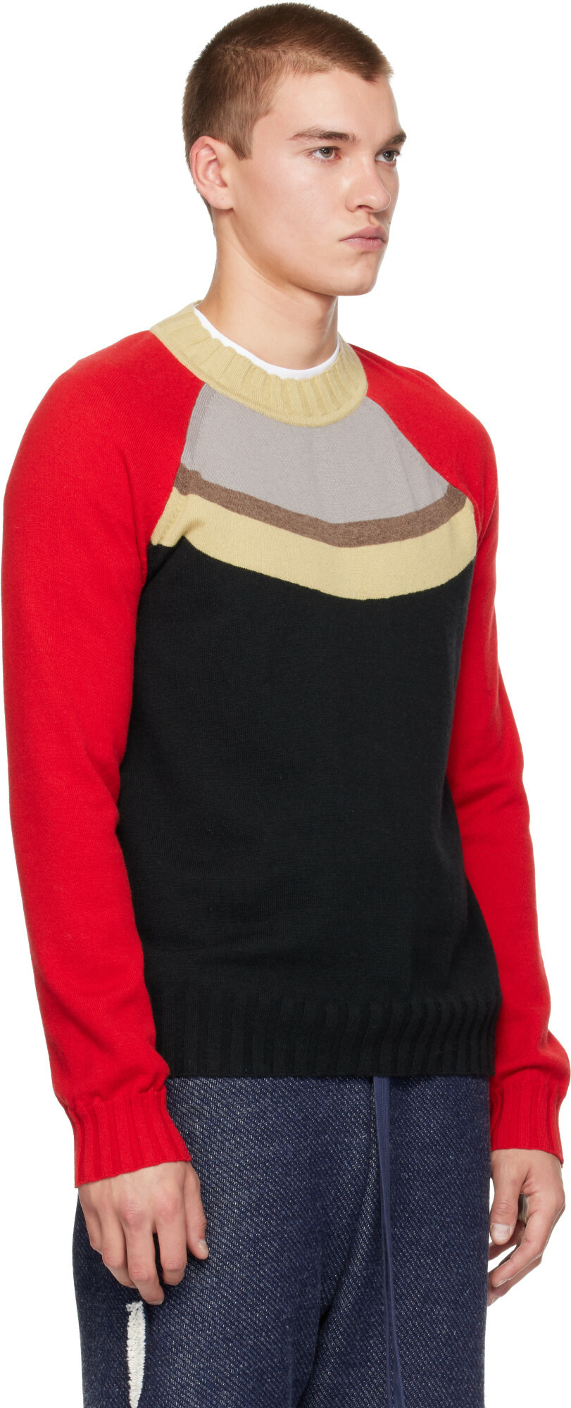 Edward Cuming Black & Red Off The Grid Sweater