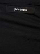 PALM ANGELS Fitted Cotton Blend Ribbed T-shirt