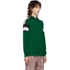 Gucci Green Striped Zip Sweater